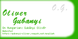oliver gubanyi business card